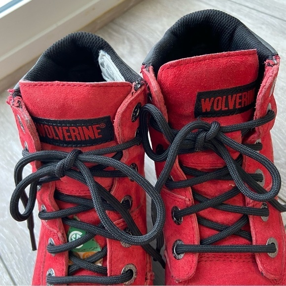 Wolverine Red Safety Protective Field Leather Workboots - Picture 11 of 15